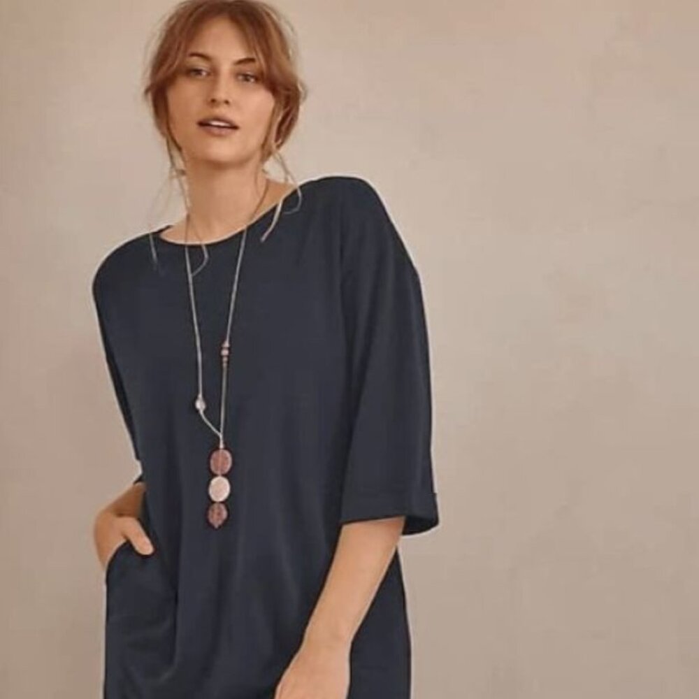 NWOT J. Jill Pure Jill Slate Gray Dress LT